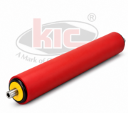 Red Industrial Conveyor Roller with KIC Watermark